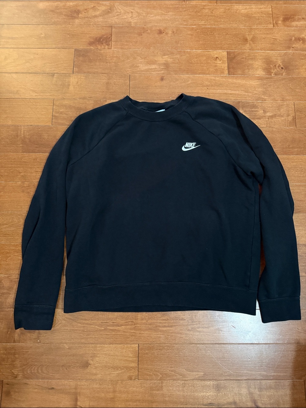 Nike Black Crewneck Sweatshirt with White Swoosh